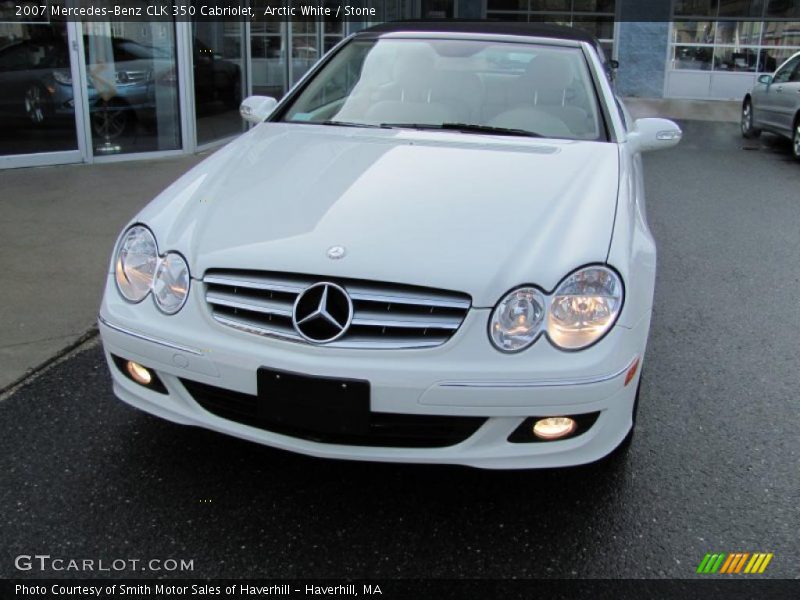 Arctic White / Stone 2007 Mercedes-Benz CLK 350 Cabriolet