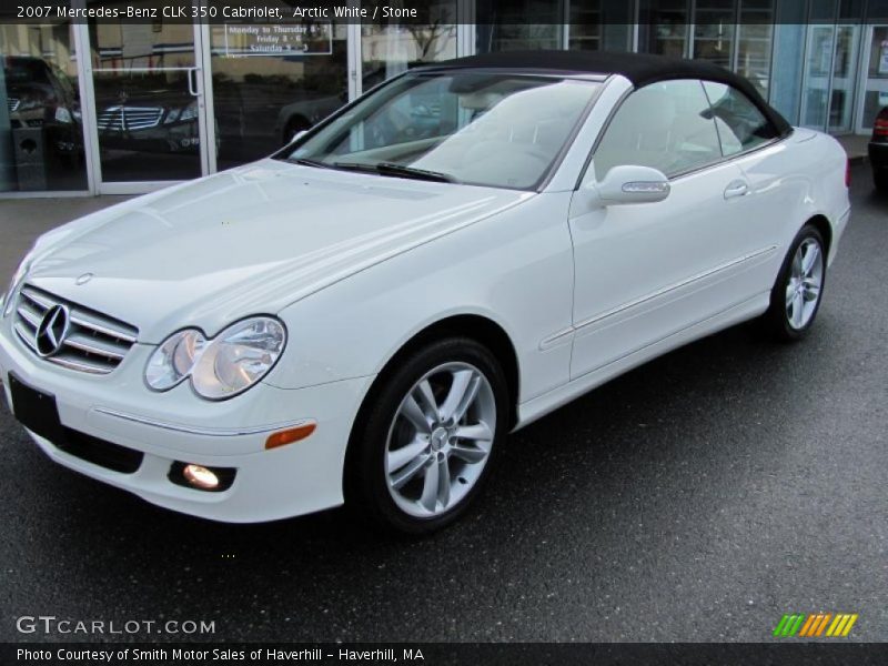 Arctic White / Stone 2007 Mercedes-Benz CLK 350 Cabriolet