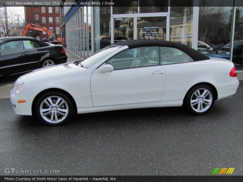 Arctic White / Stone 2007 Mercedes-Benz CLK 350 Cabriolet