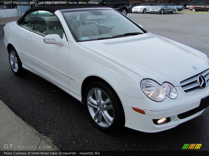 Arctic White / Stone 2007 Mercedes-Benz CLK 350 Cabriolet