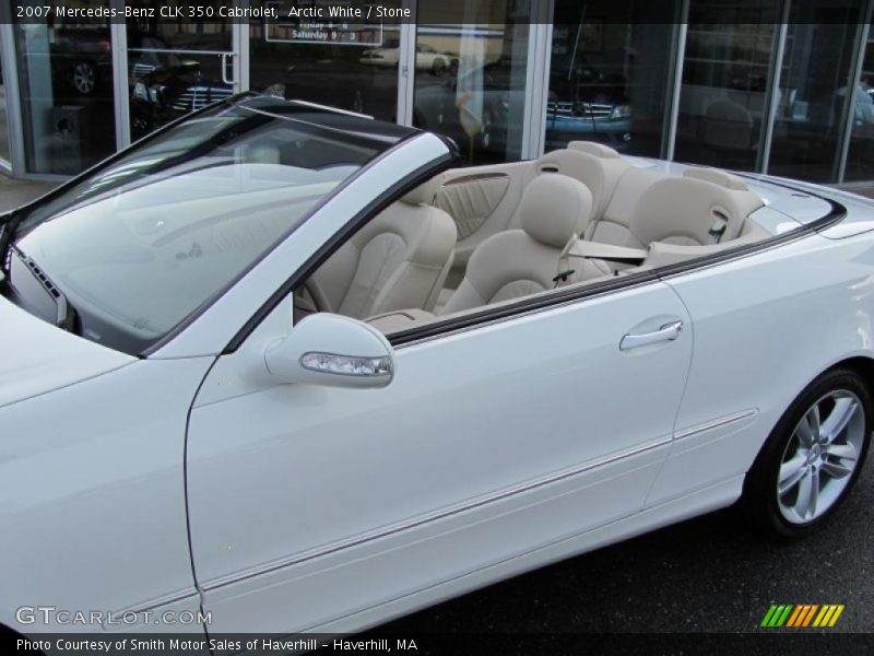 Arctic White / Stone 2007 Mercedes-Benz CLK 350 Cabriolet