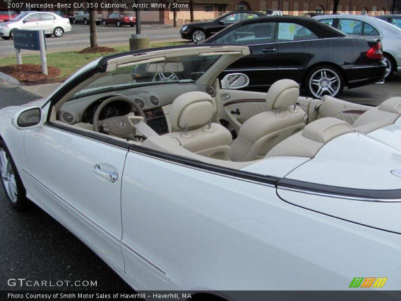 Arctic White / Stone 2007 Mercedes-Benz CLK 350 Cabriolet