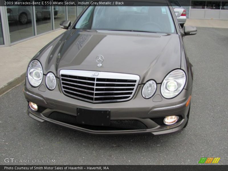 Indium Grey Metallic / Black 2009 Mercedes-Benz E 550 4Matic Sedan