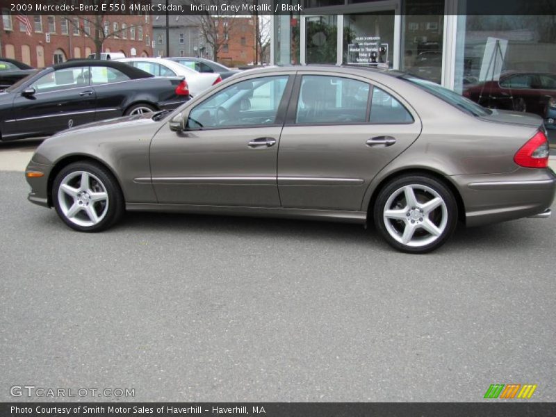 Indium Grey Metallic / Black 2009 Mercedes-Benz E 550 4Matic Sedan