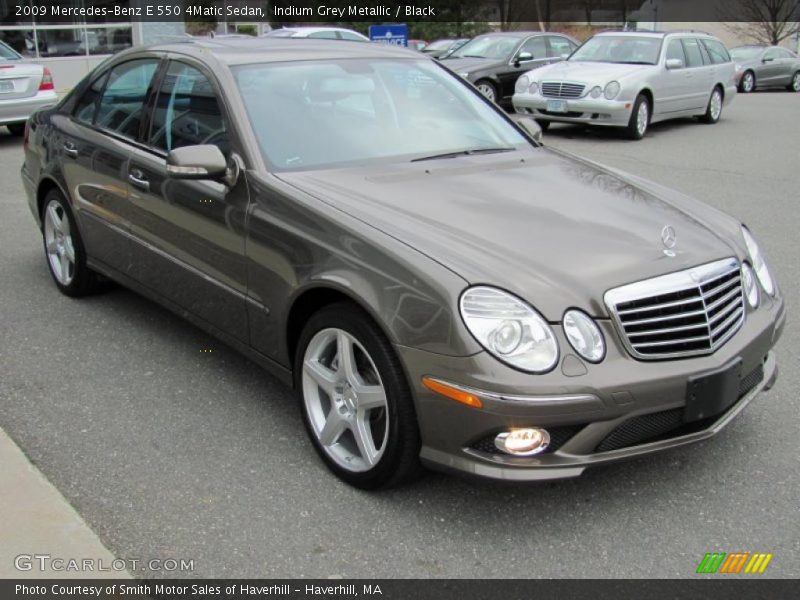 Indium Grey Metallic / Black 2009 Mercedes-Benz E 550 4Matic Sedan