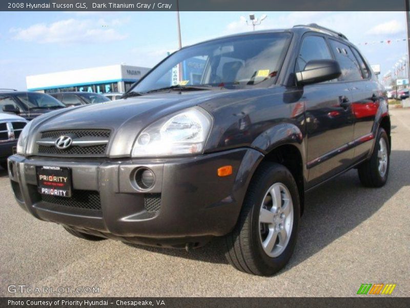 Dark Titanium Gray / Gray 2008 Hyundai Tucson GLS