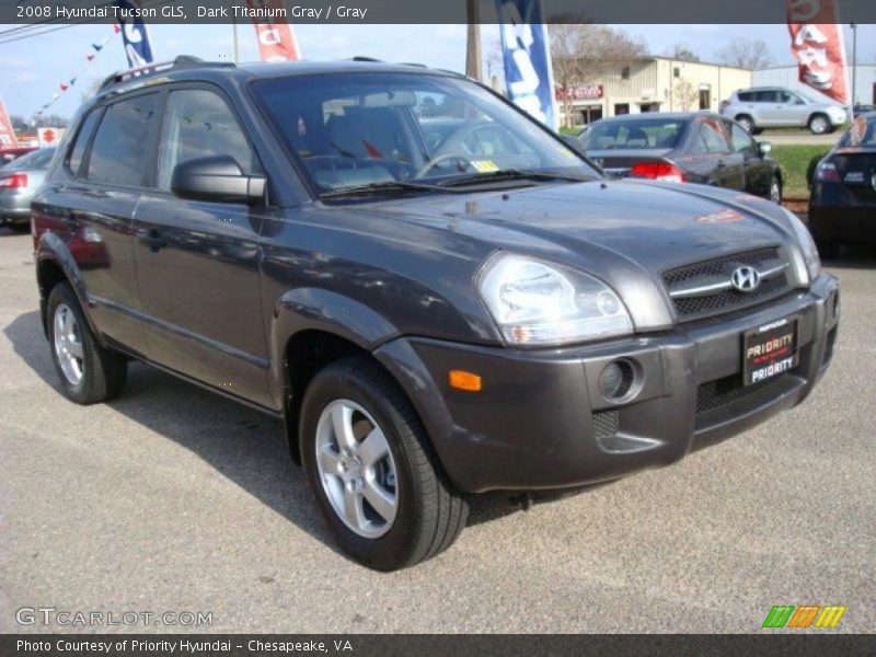Dark Titanium Gray / Gray 2008 Hyundai Tucson GLS