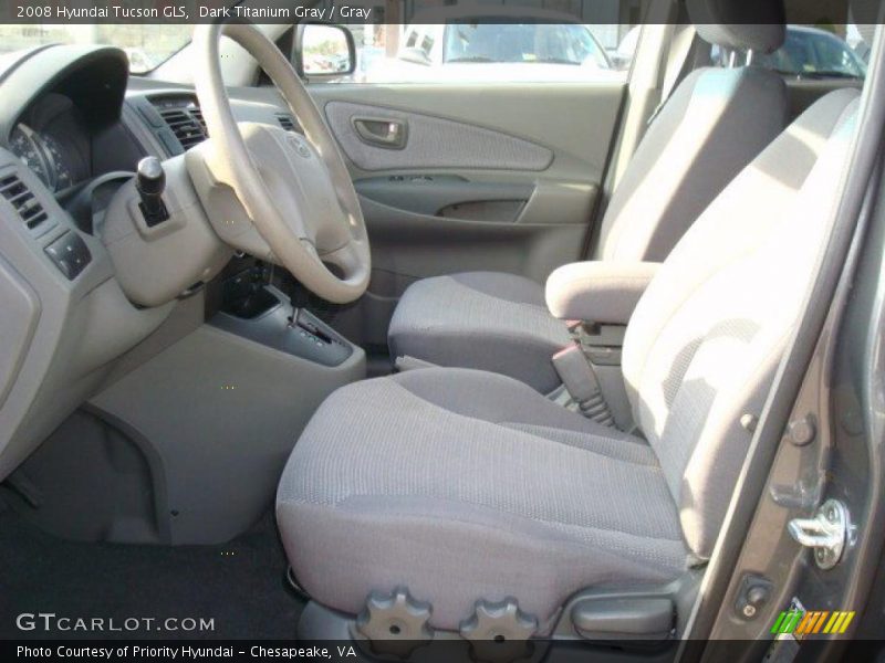 Dark Titanium Gray / Gray 2008 Hyundai Tucson GLS