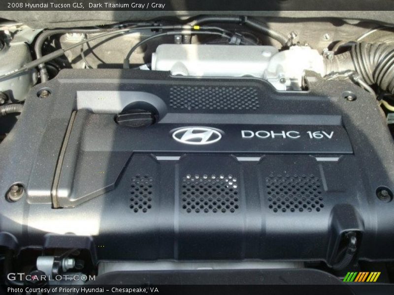 Dark Titanium Gray / Gray 2008 Hyundai Tucson GLS