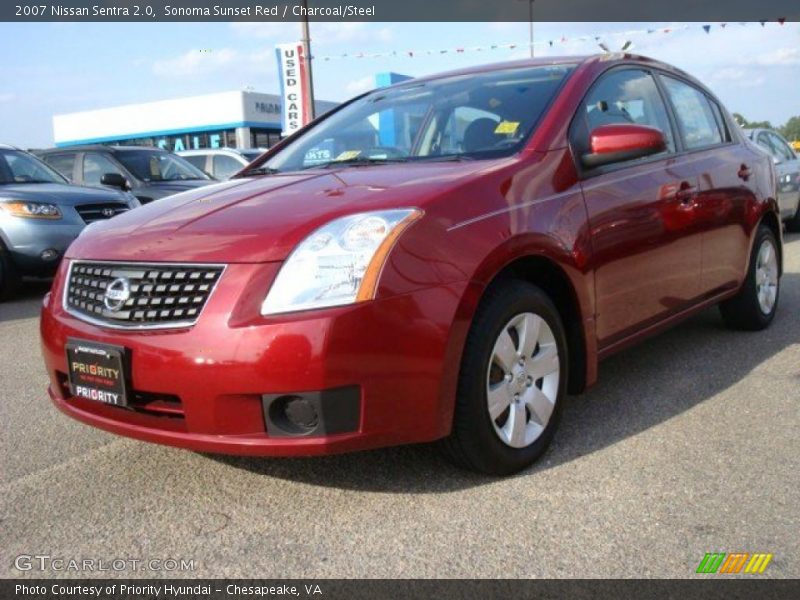 Sonoma Sunset Red / Charcoal/Steel 2007 Nissan Sentra 2.0