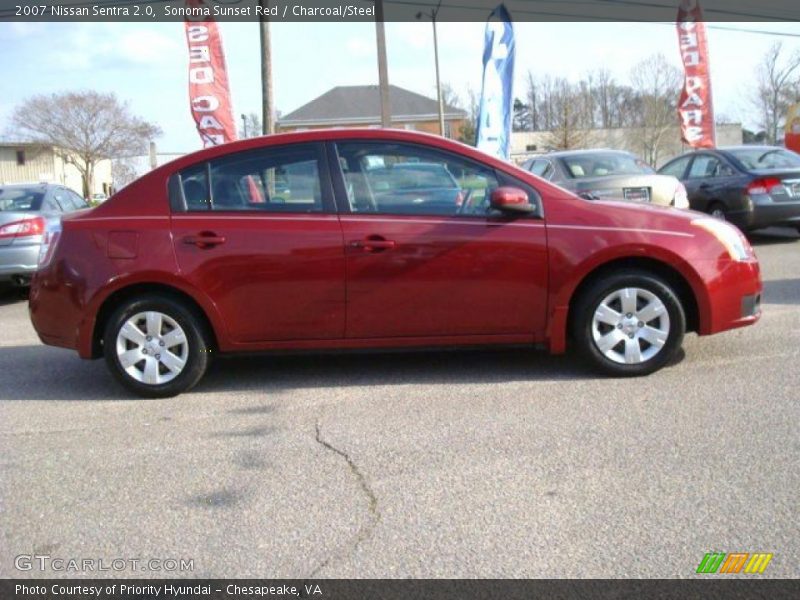 Sonoma Sunset Red / Charcoal/Steel 2007 Nissan Sentra 2.0