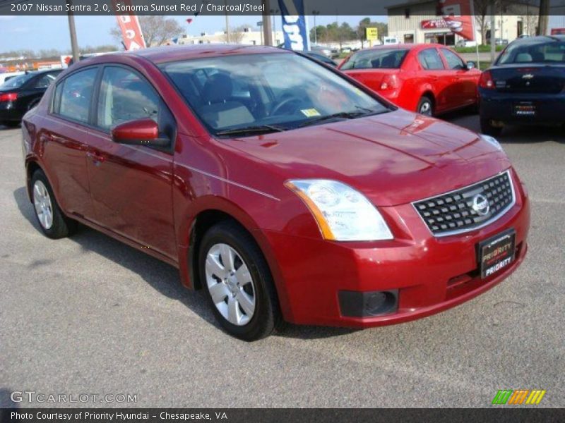 Sonoma Sunset Red / Charcoal/Steel 2007 Nissan Sentra 2.0