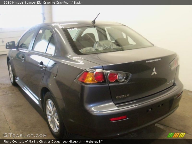Graphite Gray Pearl / Black 2010 Mitsubishi Lancer ES