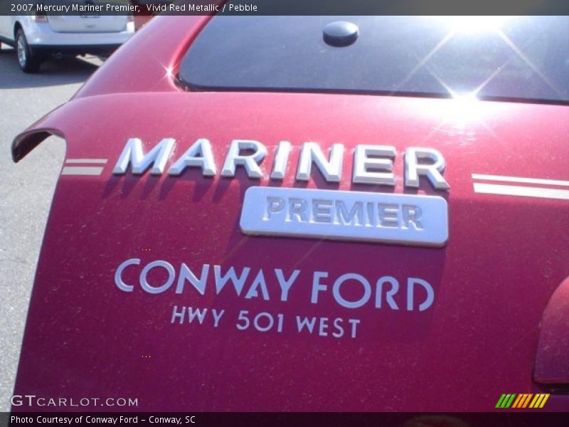 Vivid Red Metallic / Pebble 2007 Mercury Mariner Premier