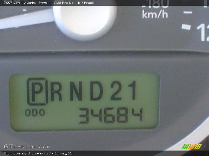 Vivid Red Metallic / Pebble 2007 Mercury Mariner Premier