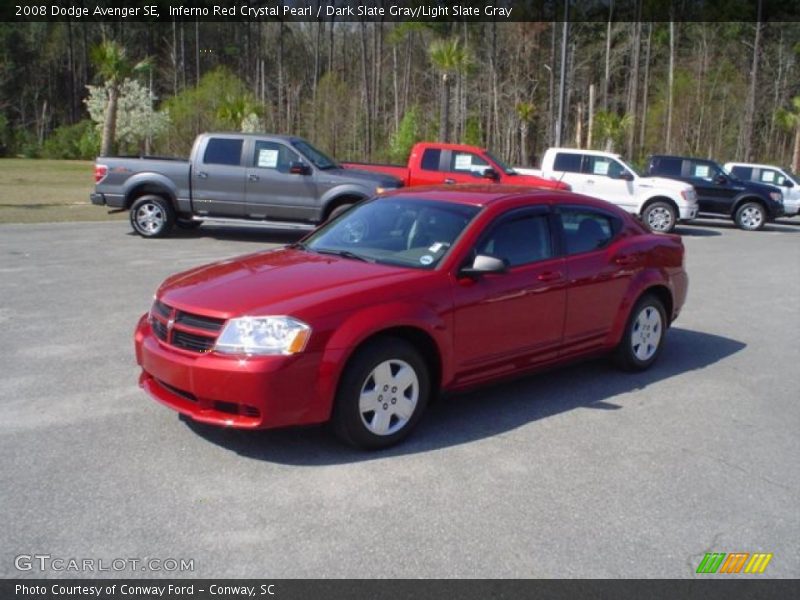 Inferno Red Crystal Pearl / Dark Slate Gray/Light Slate Gray 2008 Dodge Avenger SE