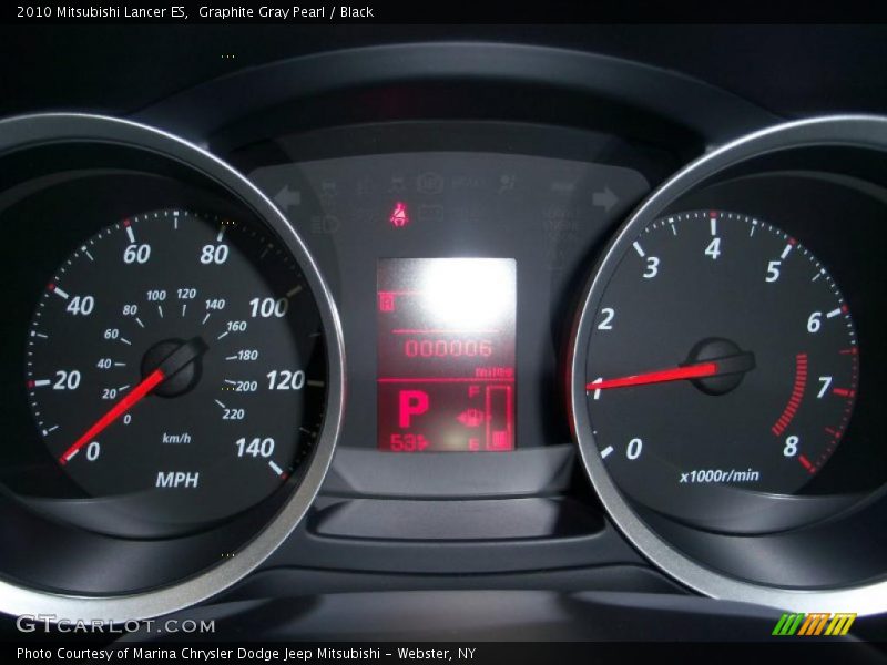 Graphite Gray Pearl / Black 2010 Mitsubishi Lancer ES