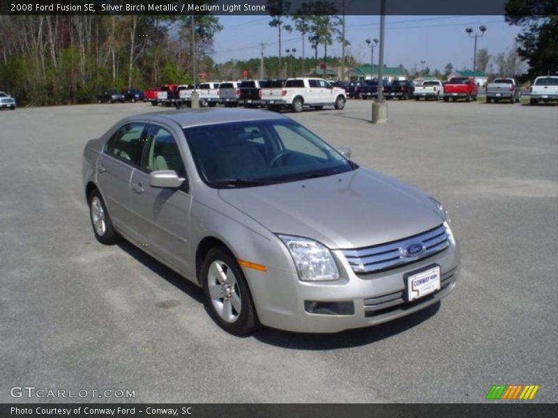 Silver Birch Metallic / Medium Light Stone 2008 Ford Fusion SE