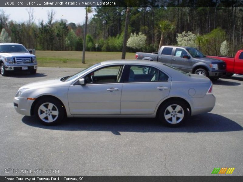 Silver Birch Metallic / Medium Light Stone 2008 Ford Fusion SE
