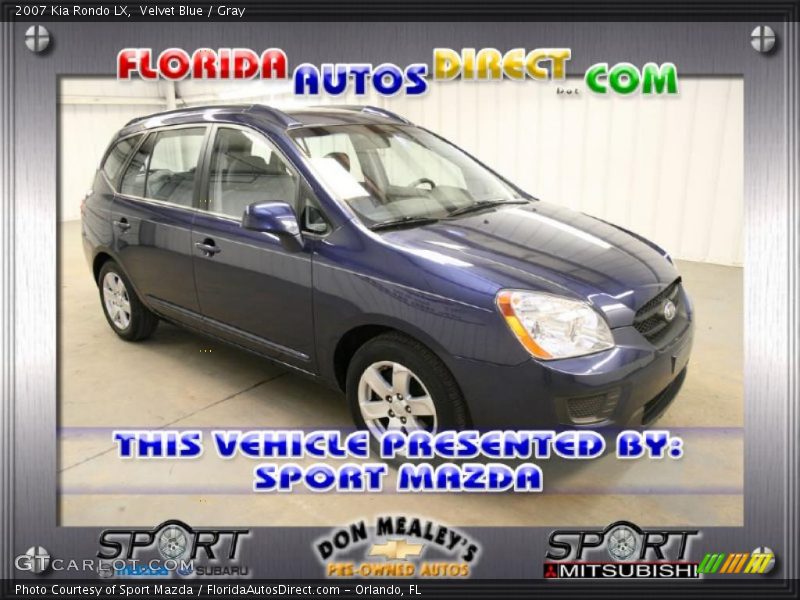 Velvet Blue / Gray 2007 Kia Rondo LX