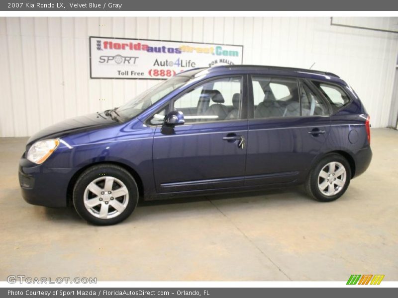 Velvet Blue / Gray 2007 Kia Rondo LX