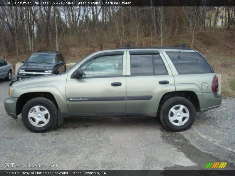 Silver Green Metallic / Medium Pewter 2003 Chevrolet TrailBlazer LS 4x4