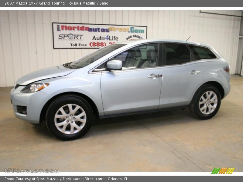 Icy Blue Metallic / Sand 2007 Mazda CX-7 Grand Touring