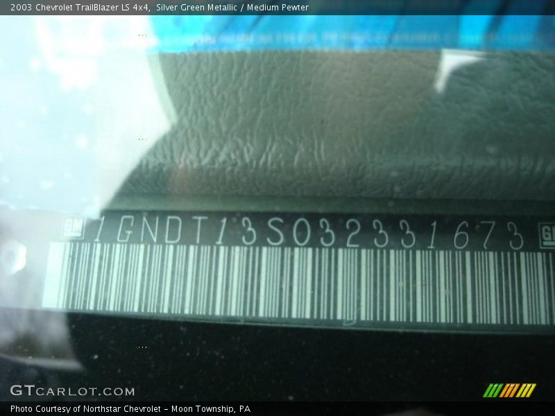 Silver Green Metallic / Medium Pewter 2003 Chevrolet TrailBlazer LS 4x4