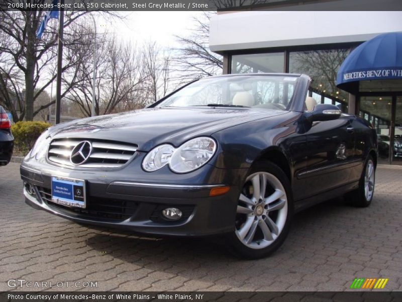 Steel Grey Metallic / Stone 2008 Mercedes-Benz CLK 350 Cabriolet