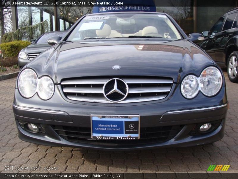 Steel Grey Metallic / Stone 2008 Mercedes-Benz CLK 350 Cabriolet