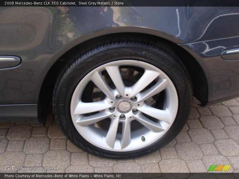 Steel Grey Metallic / Stone 2008 Mercedes-Benz CLK 350 Cabriolet