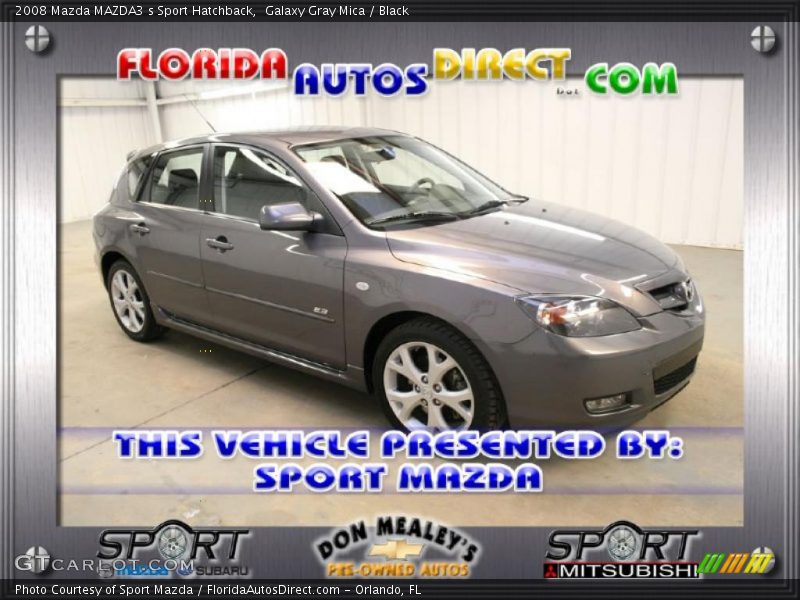 Galaxy Gray Mica / Black 2008 Mazda MAZDA3 s Sport Hatchback