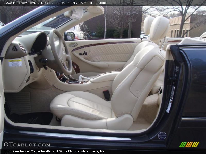 Steel Grey Metallic / Stone 2008 Mercedes-Benz CLK 350 Cabriolet