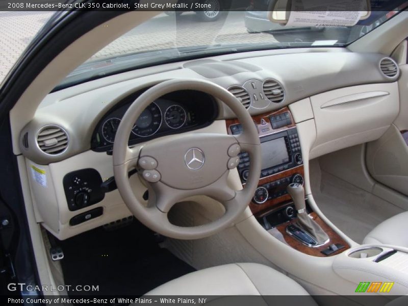 Steel Grey Metallic / Stone 2008 Mercedes-Benz CLK 350 Cabriolet