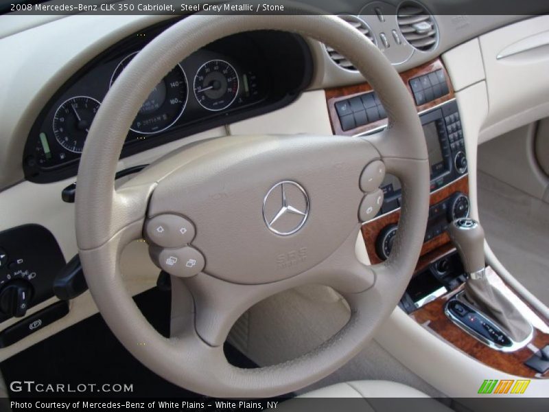 Steel Grey Metallic / Stone 2008 Mercedes-Benz CLK 350 Cabriolet