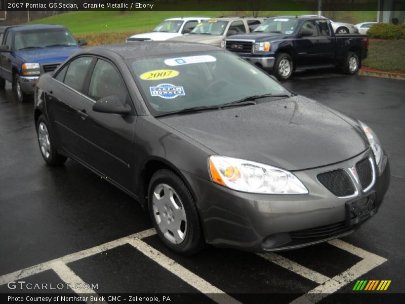 Granite Metallic / Ebony 2007 Pontiac G6 Sedan
