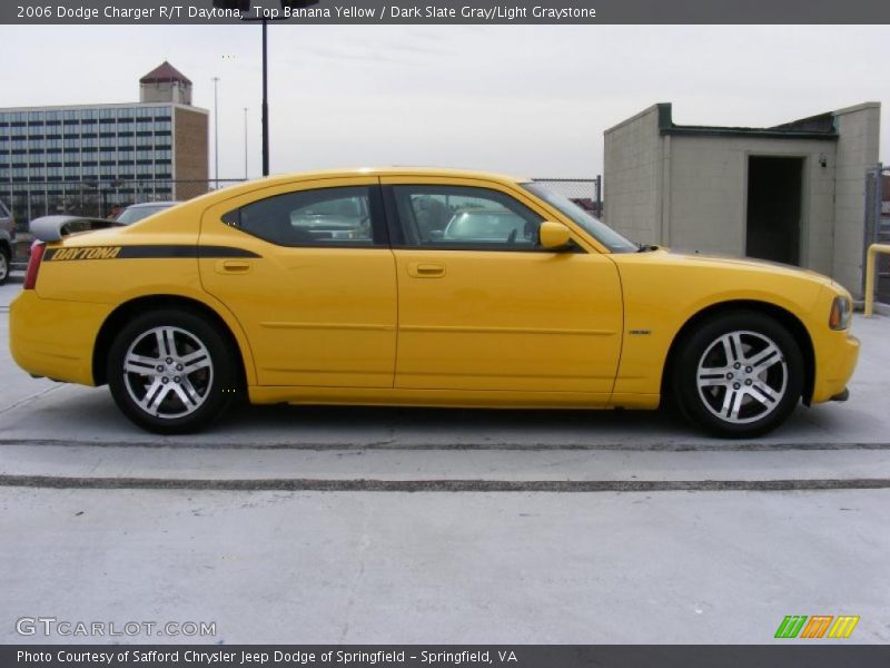 Top Banana Yellow / Dark Slate Gray/Light Graystone 2006 Dodge Charger R/T Daytona