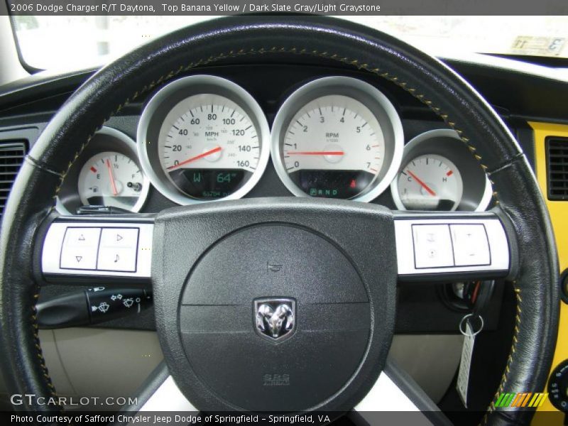 Top Banana Yellow / Dark Slate Gray/Light Graystone 2006 Dodge Charger R/T Daytona