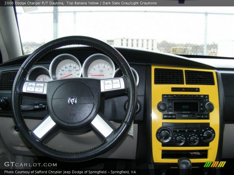 Top Banana Yellow / Dark Slate Gray/Light Graystone 2006 Dodge Charger R/T Daytona