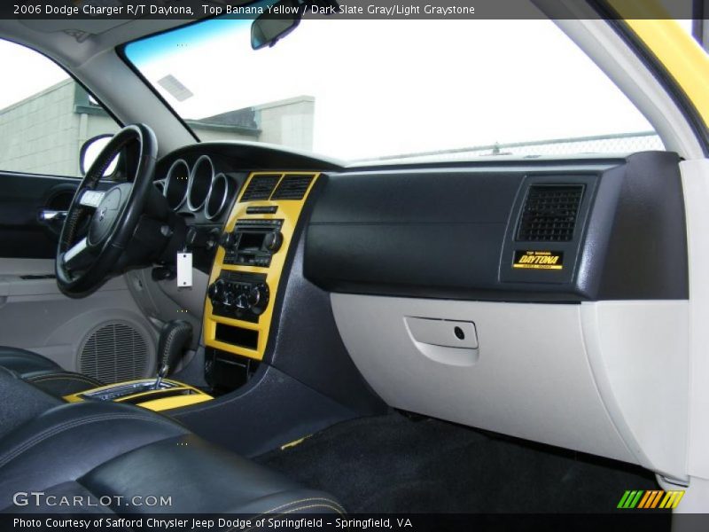 Top Banana Yellow / Dark Slate Gray/Light Graystone 2006 Dodge Charger R/T Daytona