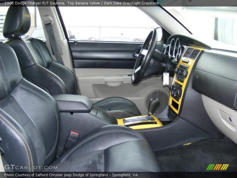 Top Banana Yellow / Dark Slate Gray/Light Graystone 2006 Dodge Charger R/T Daytona