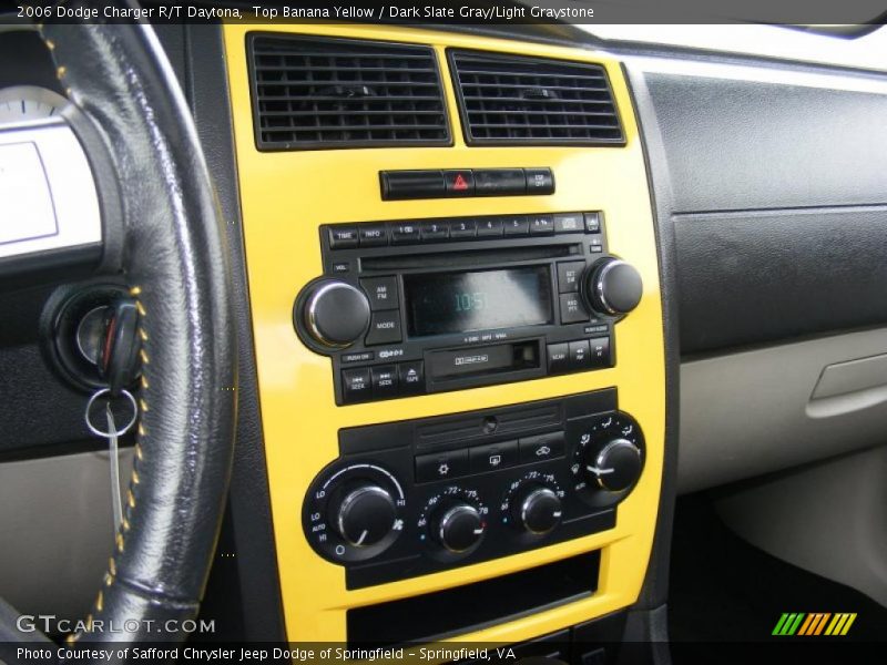 Top Banana Yellow / Dark Slate Gray/Light Graystone 2006 Dodge Charger R/T Daytona