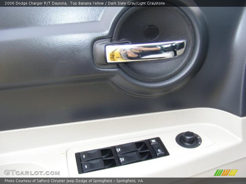 Top Banana Yellow / Dark Slate Gray/Light Graystone 2006 Dodge Charger R/T Daytona