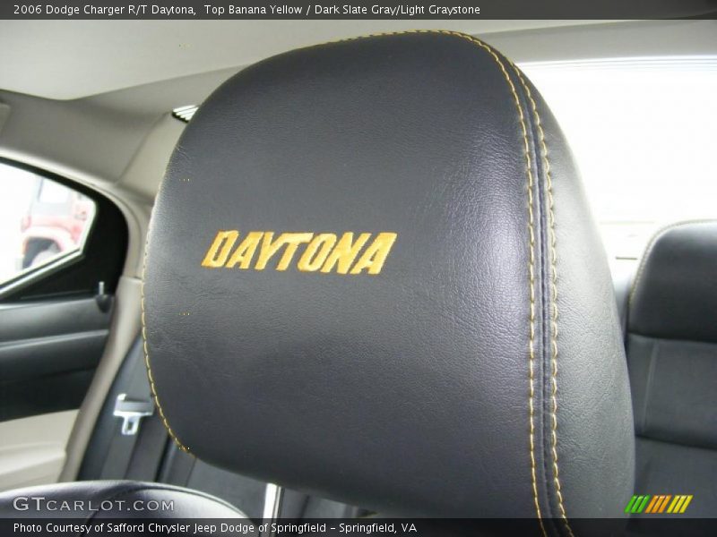 Top Banana Yellow / Dark Slate Gray/Light Graystone 2006 Dodge Charger R/T Daytona