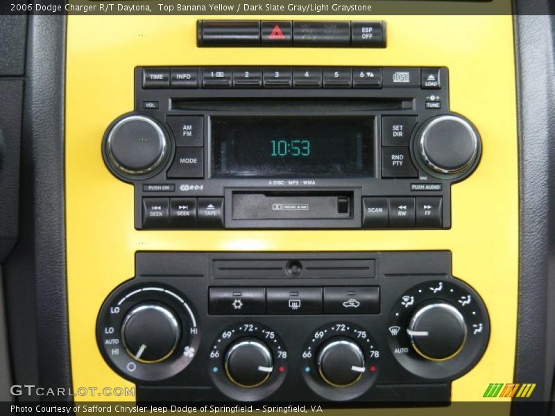 Top Banana Yellow / Dark Slate Gray/Light Graystone 2006 Dodge Charger R/T Daytona