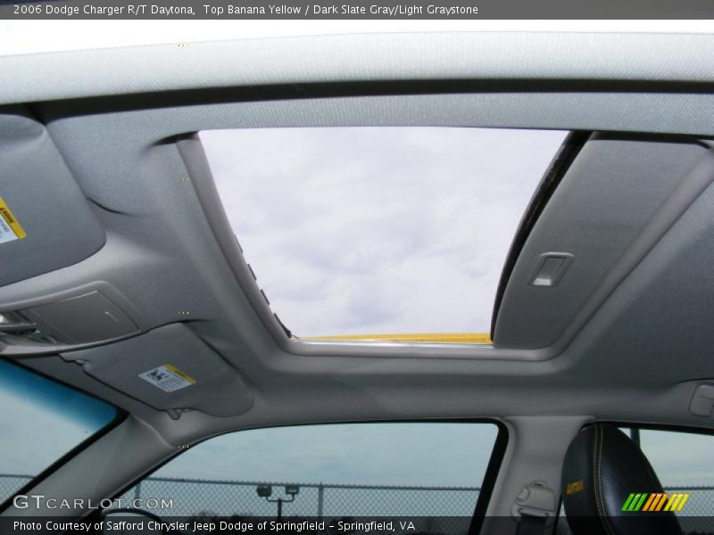 Top Banana Yellow / Dark Slate Gray/Light Graystone 2006 Dodge Charger R/T Daytona