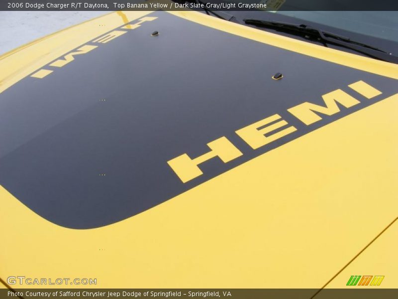 Top Banana Yellow / Dark Slate Gray/Light Graystone 2006 Dodge Charger R/T Daytona