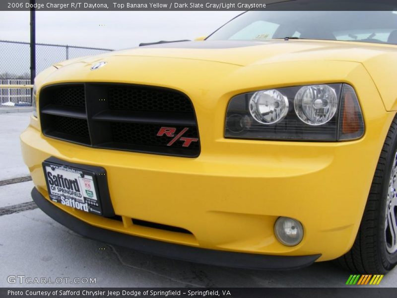 Top Banana Yellow / Dark Slate Gray/Light Graystone 2006 Dodge Charger R/T Daytona