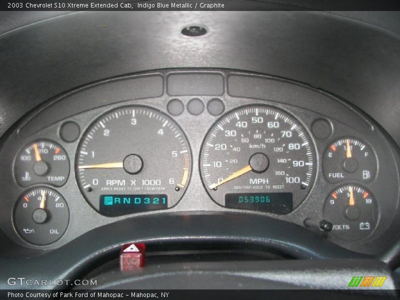 Indigo Blue Metallic / Graphite 2003 Chevrolet S10 Xtreme Extended Cab