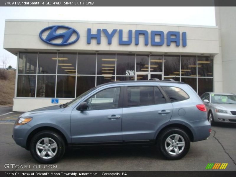Silver Blue / Gray 2009 Hyundai Santa Fe GLS 4WD